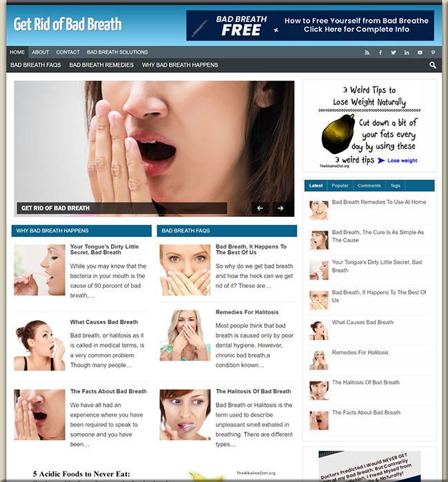 bad breath turnkey website