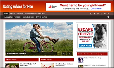 Dating Advice for Men Ready-made Turnkey Website