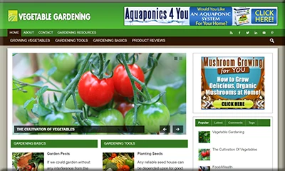 Vegetable Gardening Ready-made Turnkey Website