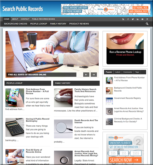 search public records turnkey website