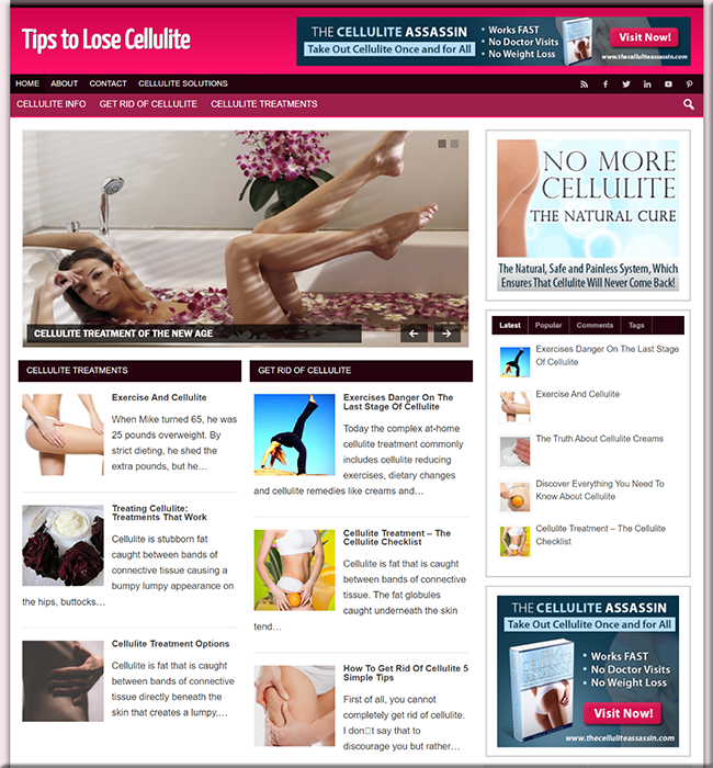 loose cellulite turnkey website