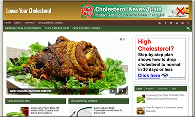 Cholesterol Tips Predesigned Turnkey Website