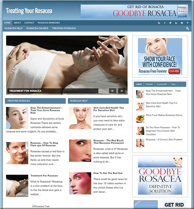 rosacea treatment turnkey website