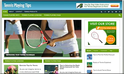 Predesigned Play Tennis Turnkey Website