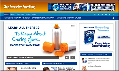 Premade Excessive Sweating Turnkey Website