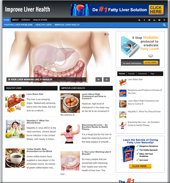 liver health turnkey website