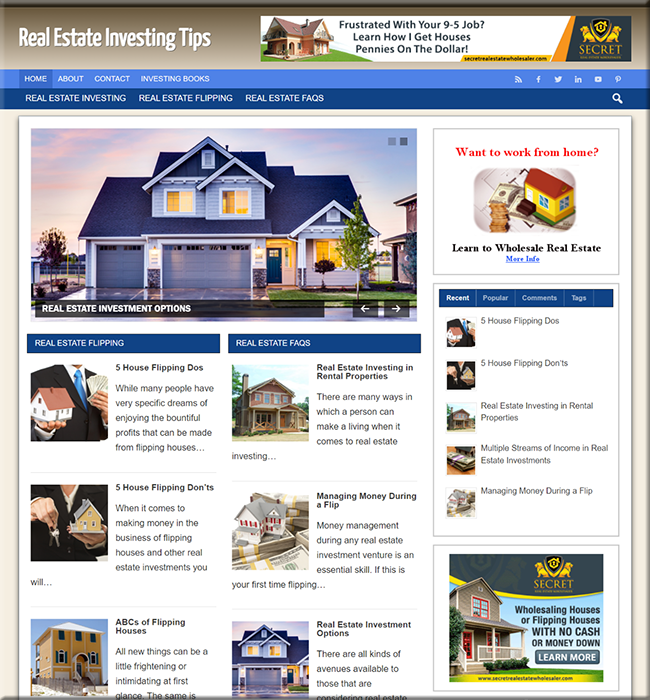 real estate investing turnkey website