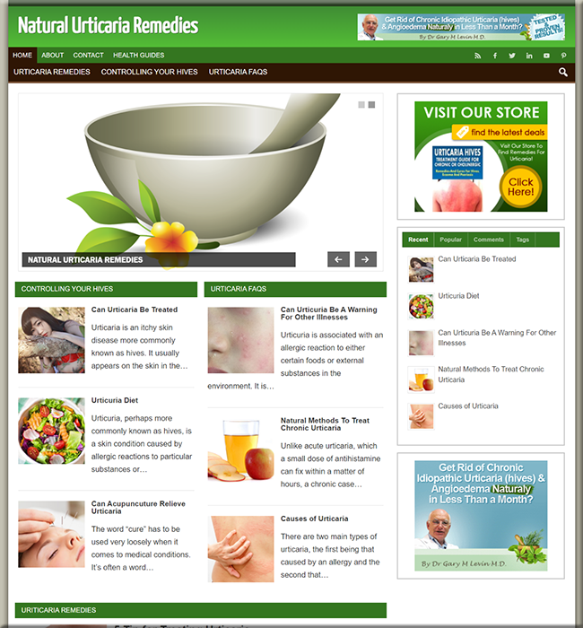 urticaria remedy turnkey website