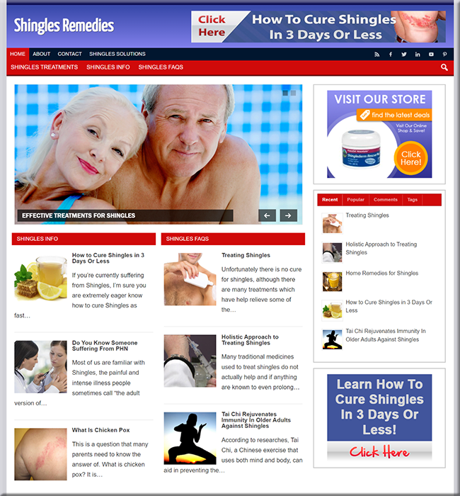 shingles remedy turnkey website