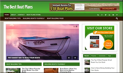 Pre-designed Boat Plans Turnkey Website