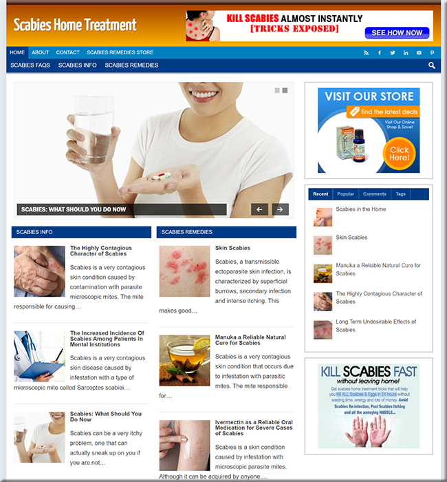 scabies treatment turnkey website